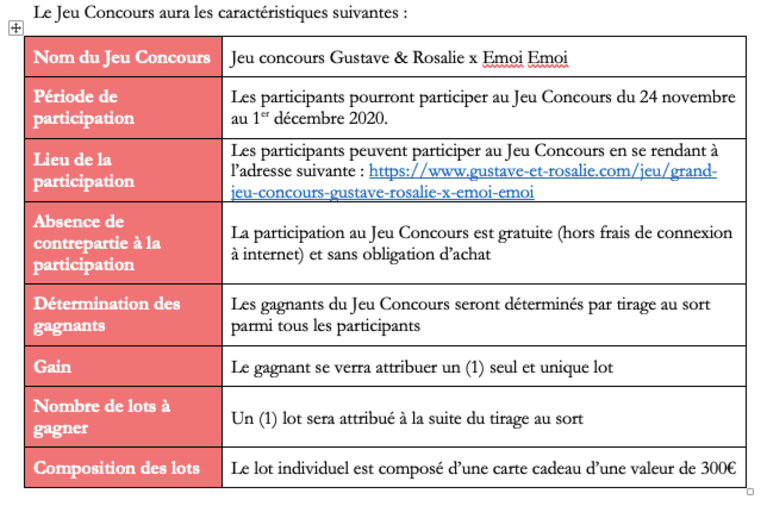 2. CARACTERISTIQUES DU JEU CONCOURS