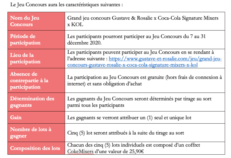 2. CARACTERISTIQUES DU JEU CONCOURS